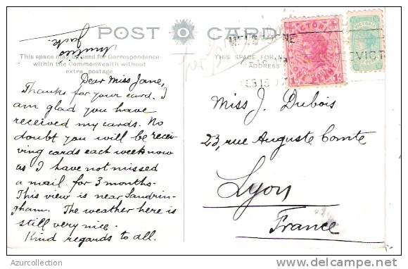 LETTRE POUR LYON . VICTORIA - Covers & Documents