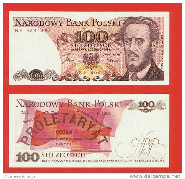 POLONIA/POLAND  100 ZLOTES  1-6-1986  KM#143  PLANCHA/SC/UNC   DL-3026 - Polonia