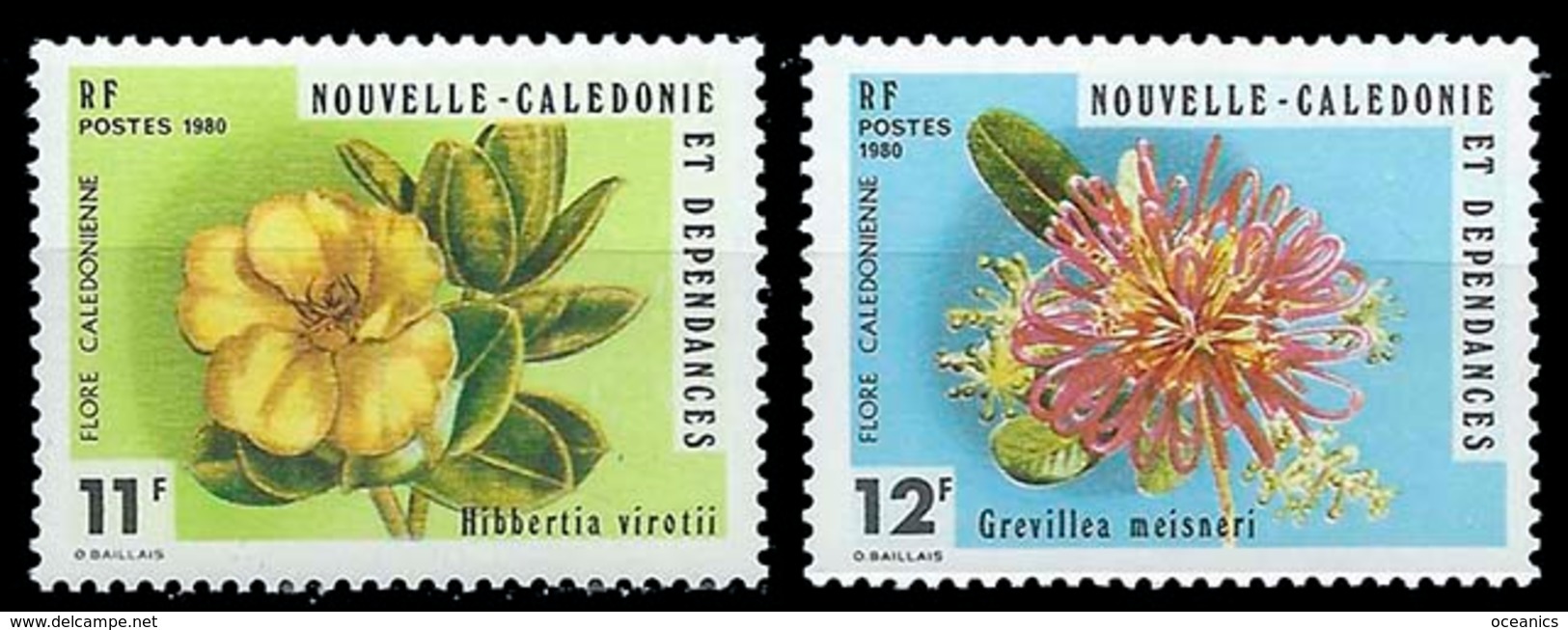 Nouvelle Calédonie (Y/T No, 436-37 - Fleurs) [**] - Nuevos