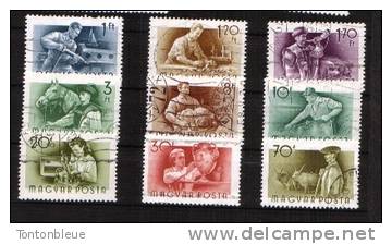 Lot De 9 Timbres Sur Divers Themes - Travail - Animaux - Etc... - Errors, Freaks & Oddities (EFO)