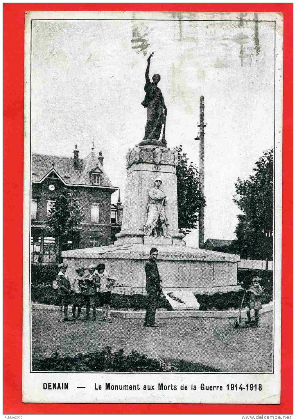 DENAIN 1930 MONUMENT AUX MORTS GUERRE 1914 1918 CARTE EN BON ETAT - Denain