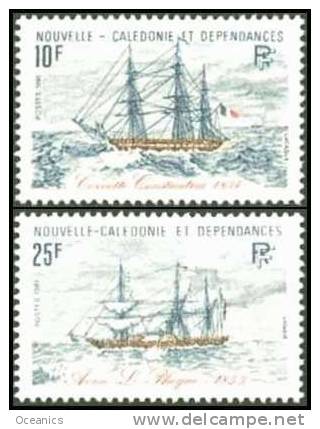 Nouvelle Calédonie (Y/T No, 449-50 - Bateaux Anciens) [**] - Unused Stamps