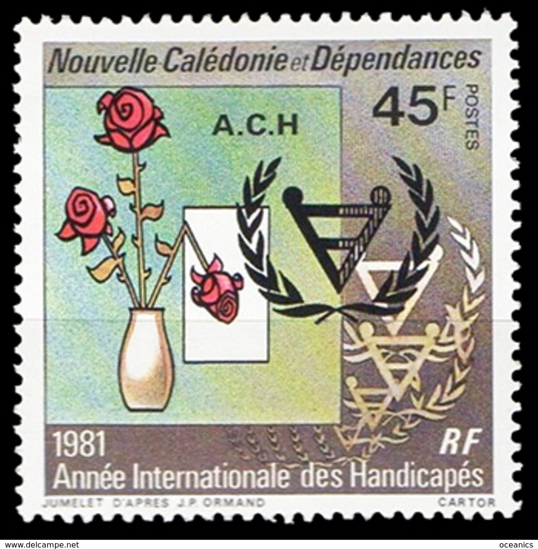 Nouvelle Calédonie (Y/T No, 451 - Année Des Handicapés) [**] - Unused Stamps