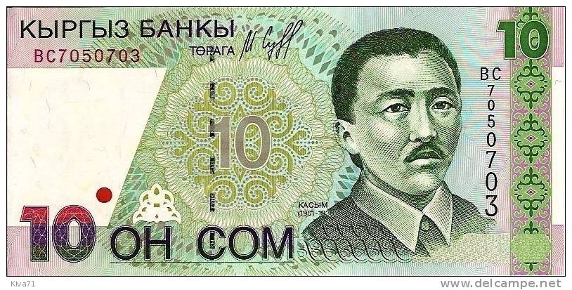 10 Som "KIRGHIZISTAN"      UNC   Ro 37 - Kirghizistan