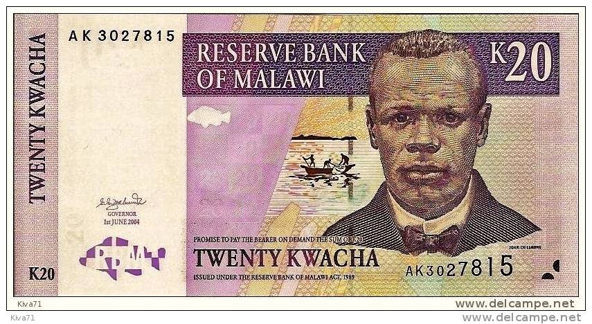 **2004** 20 Kwacha "MALAWI"  1er Juin 2004  UNC  Ble 46 - Malawi