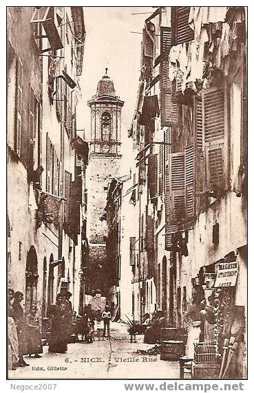 Nice 06 Vieille Rue ( Belle Carte Animée Des Années 1920 ) - Scènes Du Vieux-Nice