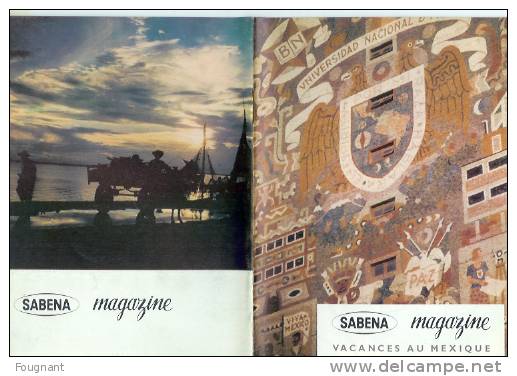 Belgique:AVRIL 64 N°47 SABENA Magazine:Vacances Au MEXIQUE.34 Pages.Photos.Bon état. - Aviation