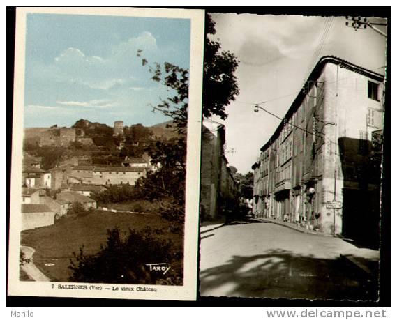 --- 83 - SALERNES - 2 CPA ,RUE PIERRE BLANC-LE CHATEAU (8) --- - Salernes