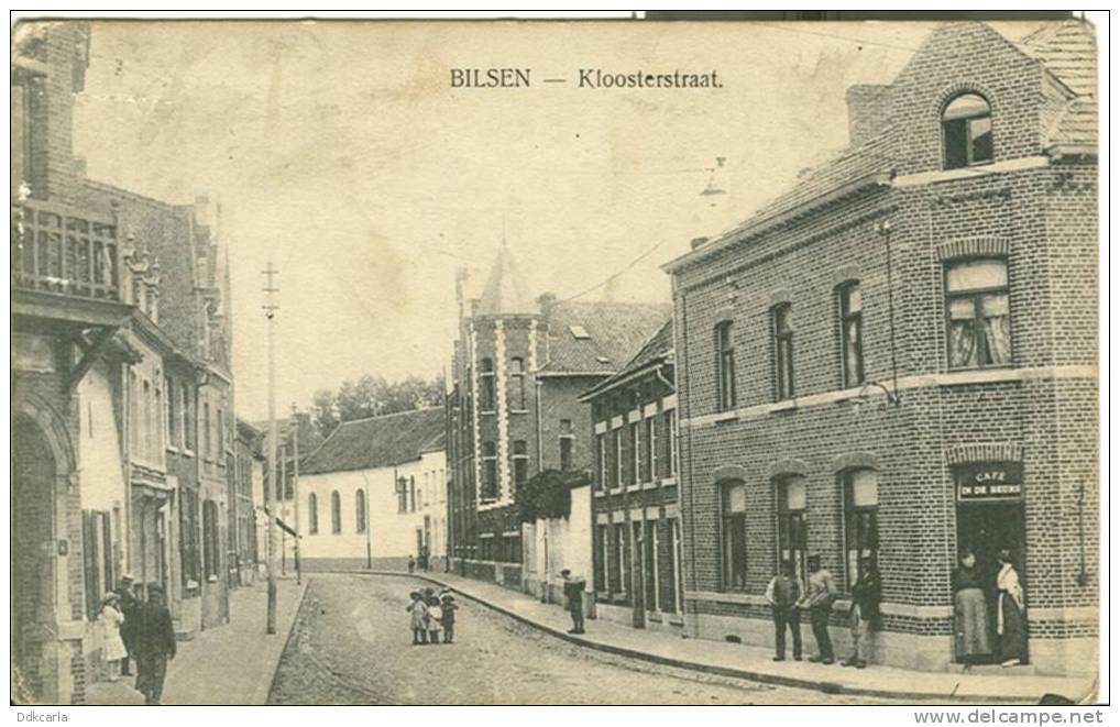 Bilsen - Kloosterstraat - Geanimeerd - Café IN DE BEURS - TOPKAART - Bilzen