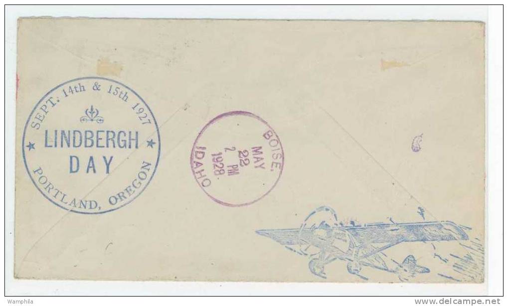 1927 - 28 Lindbergh's Flight New York To Paris On Cover - 1c. 1918-1940 Covers