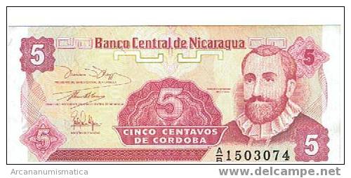 NICARAGUA,5 CENTAVOS 1991 KM#168 SC    DL-3206 - Nicaragua