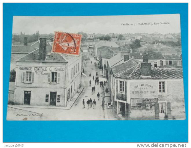 85) Talmont - N° 7 - Rue Centrale  - Année 1910 - EDIT. Diotteau - Talmont Saint Hilaire