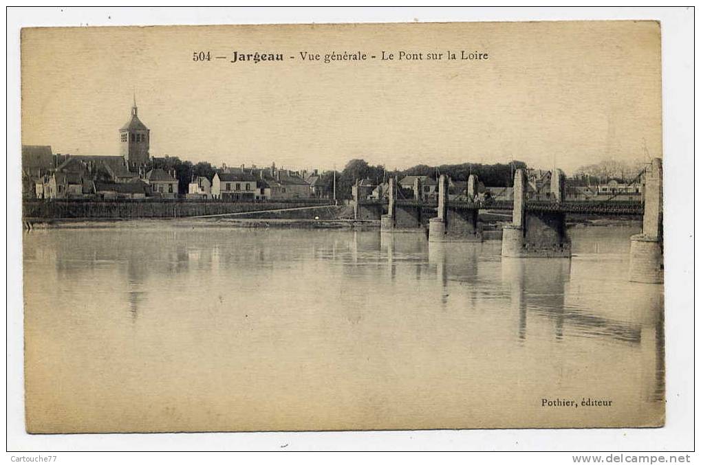 K9 - JARGEAU - Vue Générale - Le Pont Sur La Loire (1916) - Jargeau