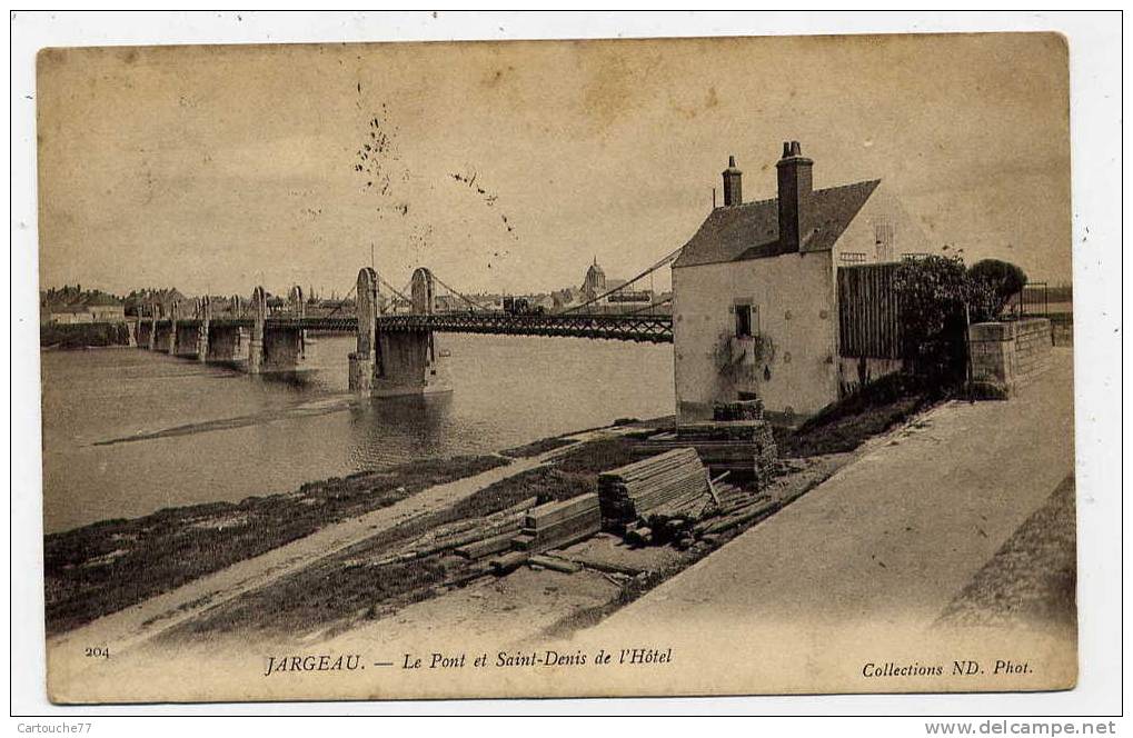 K9 - JARGEAU - Le Pont Et Saint-Denis De L'Hôtel (1906) - Jargeau