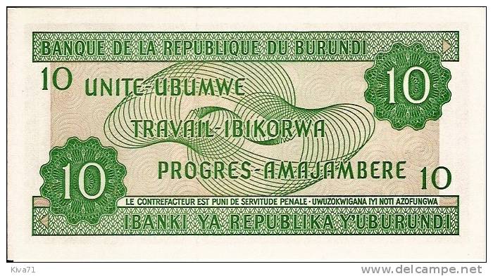 10 Francs  "Burundi"  5 Février 2005 UNC    Ble 10 - Burundi