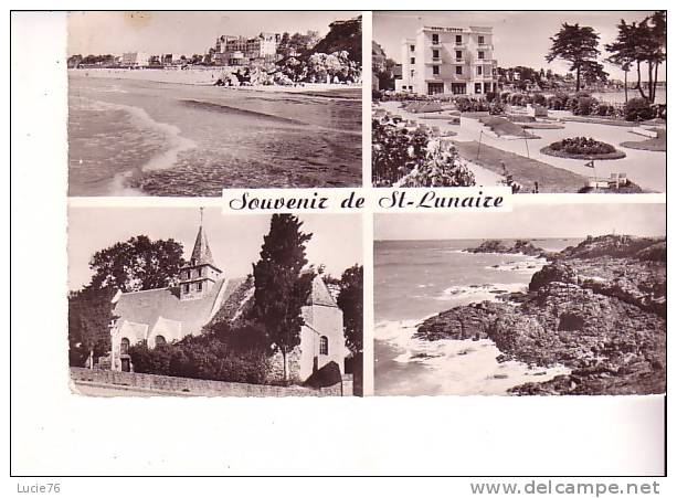 SAINT LUNAIRE - 4 Vues : La Plage - Le Golf Miniature - La Vieille Eglise -  Le Décollé - N° 663 - Saint-Lunaire