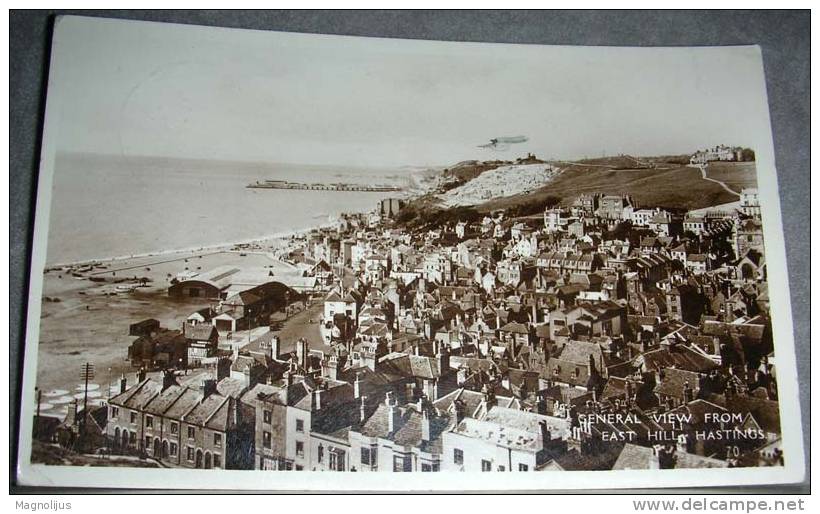 United Kingdom,Hastings,General View,Total,Beach,Sent From Germany,Original Photo,vintage Postcard - Hastings