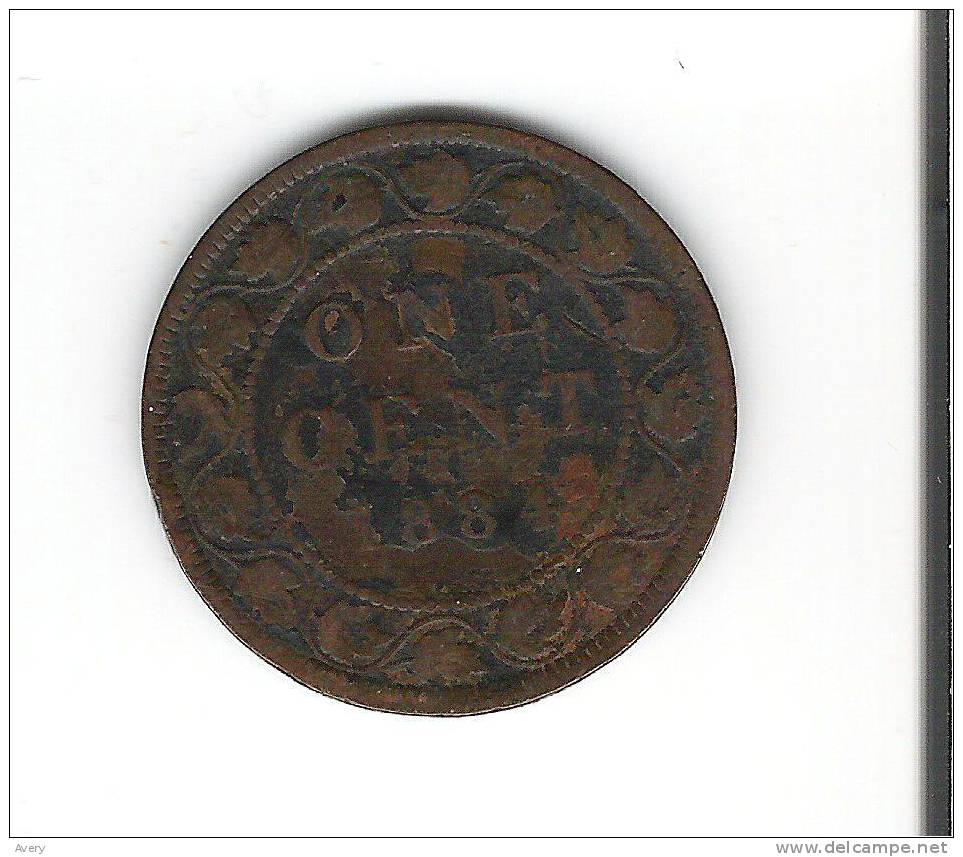 1884 Large One Cent Queen Victoria - Canada