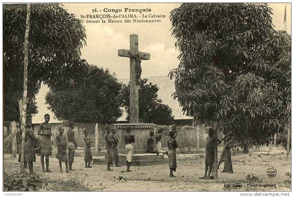 CONGO - St FRANCOIS De L´ALIMA - LE CALVAIRE - ENFANT - N° 56 COLLECTION  LERAY  CLICHE AUGOUARD - French Congo