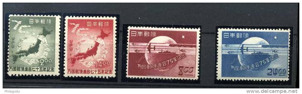 JAPON 1949  UPU      429/32** Never Hinged    Mint NH    Cote 55 &euro; Ou 6400 Yens - Unused Stamps