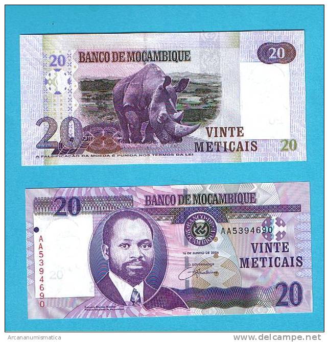 MOZAMBIQUE  20 METICAIS 16-6-2006 PLANCHA/UNC   DL-3259 - Mozambique