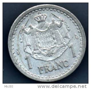 Monaco 1 Franc Sans Date (1943) Ttb - 1949-1956 Franchi Antichi