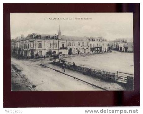 25046 Chemille Place Du Château édit.s...?chemille  N° 342  Belle Carte - Chemille