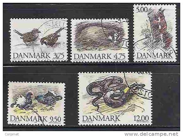 FAUNA - SNAKES - BIRDS And Others - FAUNE DANOISE - DENMARK - Yvert # 1089/1093  - VF USED - Snakes