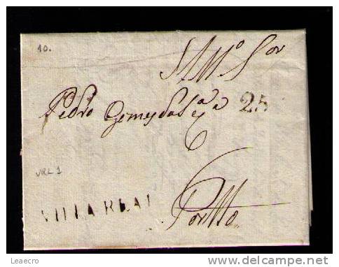 Portugal VILLA REAL Cancelled Ligth Black Cover Dated Vila Real (18.01.1819) To PORTO Port 25r. Cover Gc479 - ...-1853 Préphilatélie