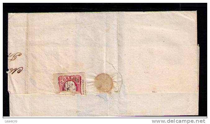 NOMINATIV Cancellation  Circulated Cover MOURA (30.04.1861) To MERTOLA By BEJA (01.05.61) Stamp 25r. Portugal Gc458 - ...-1853 Préphilatélie