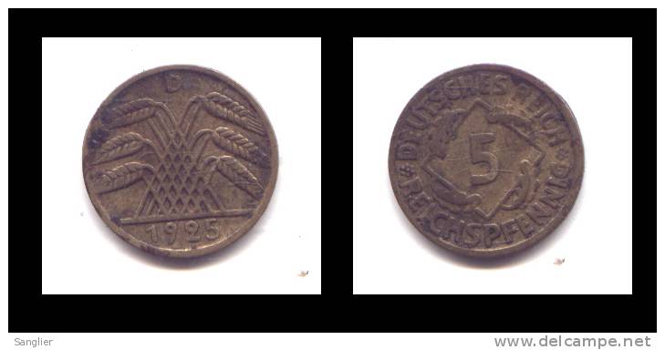 5 REICHSPFENNIG 1935 D - 5 Reichspfennig