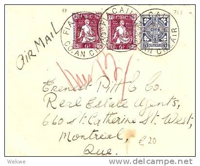 IRL045 / Thomas Davis Als Sämann + Kelten Kreuz, 1946 - Storia Postale