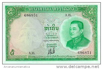 LAOS  5 KIP 1962  KM#9 PLANCHA/UNC    DL-3331 - Laos