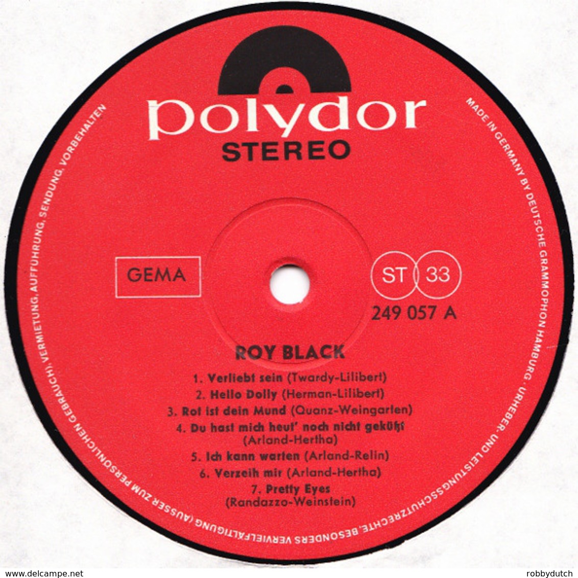 * LP * ROY BLACK - SAME (Germany 1966 Ex-!!!) - Collectors