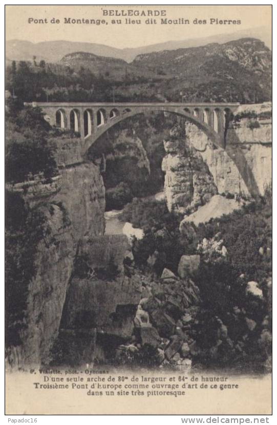 01 - Bellegarde - Pont De Montange Au Lieu Dit Moulin Des Pierres - (description) - (1er Choix) - Bellegarde-sur-Valserine