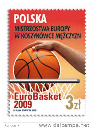 2009 POLAND EuroBasket 2009 European Championship In Men's Basketball 1v - Unused Stamps