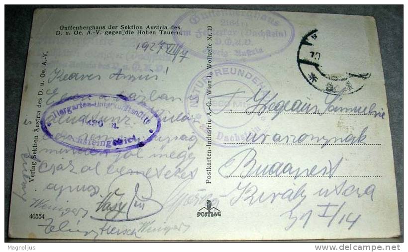 Mountaineering,Stamps,Postmarks,Climbing Signs,Mountaineers House,Peeks,Austria,vintage Postcard - Climbing