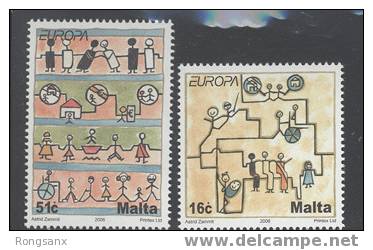 2006 MALTA - EUROPA (CHILD ART)- 2V - 2006