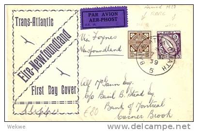 IRL059 / Erstflug(Klipperservice)Neufundland 1939, Marken Von 1923 (First Flight Clipper) - Covers & Documents