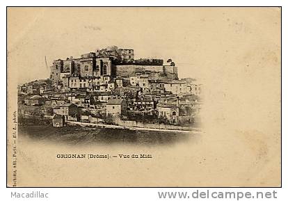 GRIGNAN - Vue Du Midi, Carte Nuage Début 1900 - Grignan