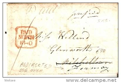 IRL070 / Oromore West 1840, Paid, Mit Weiterleitung Neue Anschrift - Prephilately