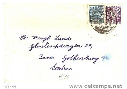 IRL076 / Bedarfsbrief 1948, Schweden Symbole Kreuz/Lichtschwert - Lettres & Documents