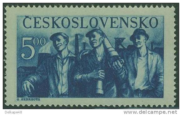 Tschechoslowakei Czechoslovakia 1950 Mi 617 Yv 535 Sc 413 * MH - Factory Workers / Les Ouvriers - 5 Years Republic - Altri & Non Classificati