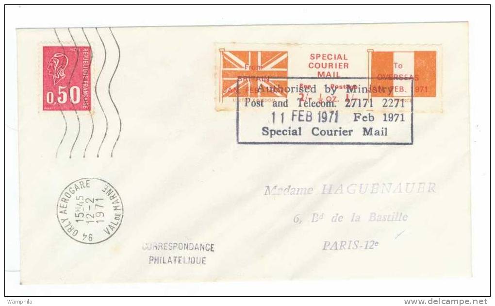 Letter With Special Stamp Because Strike. - Unclassified