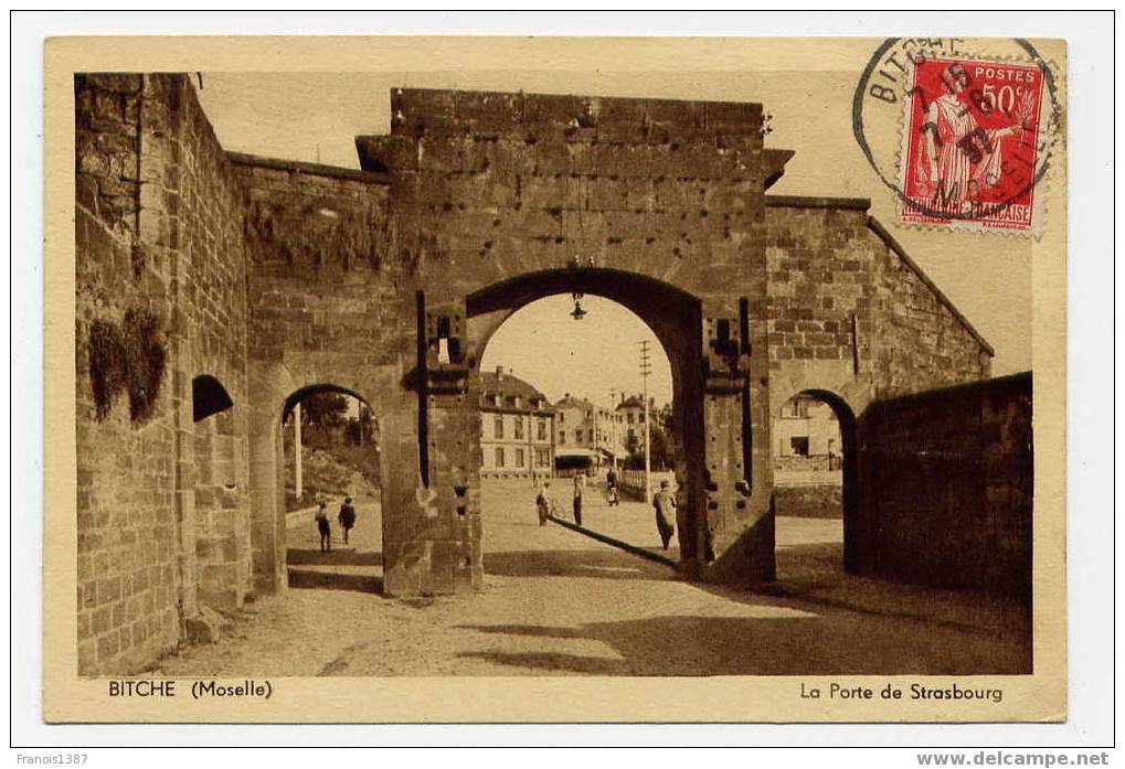 Réf 138 - BITCHE - La Porte De Strasbourg (1937) - Bitche