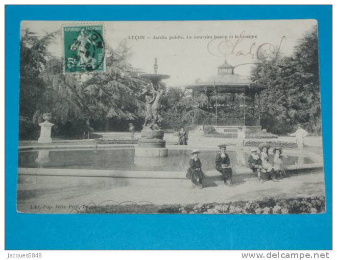 85) Luçon - Jardin Publique - Le Nouveau Bassin Et La Kiosque  - EDIT Félix - Lucon