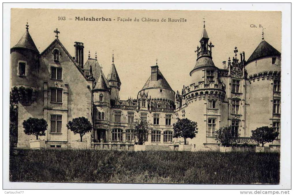 K9 - MALESHERBES - Façade Du Château De ROUVILLE (1918) - Malesherbes