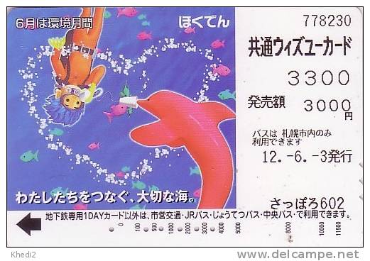 Carte Japon - DAUPHIN & Plongée Sous Marine / 3300 - DOLPHIN And Diving Japan Card - DELPHIN & Tauchen - 29 - Delfines