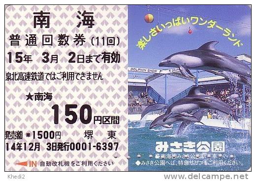 Carte Japon - DAUPHIN ORQUE Ballon Spectacle / 150 - DOLPHIN ORCA SHOW - DELPHIN - 34 - Delfines