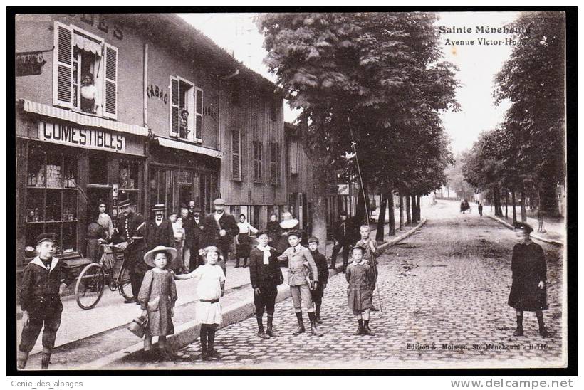 51 Sainte MENEHOULD, Avenue Victor Hugo, Animée, , Ed Moisson B 710, écrite En 1917, Bon état - Sainte-Menehould